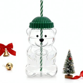 Bear-Shaped Glass Cup